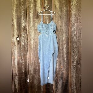 Elegant Denim Blue Women's Dress